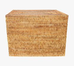 Tava Handwoven Rattan Rectangular Hinged Chest