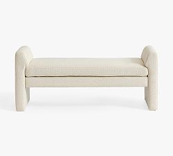 Open Box: Max Upholstered Bench - Sunbrella Performance Chenille Salt