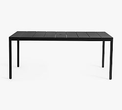 Open Box: Fiji Metal Rectangular Outdoor Dining Table without Glass Top (72") - Black