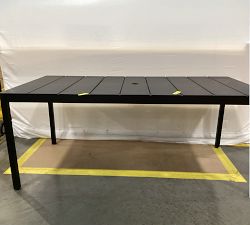 Open Box: Fiji Metal Rectangular Outdoor Dining Table without Glass Top (72") - Black