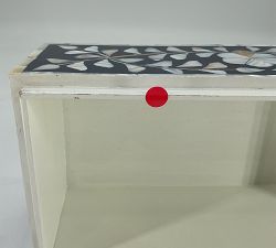 Open Box: Inlay Jewelry Box, Large (12"W) - Dark Blue/Multi