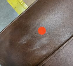 Open Box: Manhattan Leather Ottoman - Statesville Molasses, Espresso