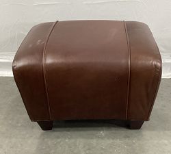 Open Box: Manhattan Leather Ottoman - Statesville Molasses, Espresso