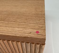 Open Box: Wood Fluted Jewelry Box, Large (11.75"W) - Natural