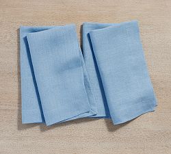 Open Box: Mason Oversized Linen Napkins, Set of 4 - Cornflower Blue