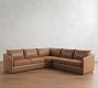 Charlotte Leather 3-Piece L-Shaped Wedge Sectional (110")