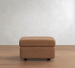 Charlotte Leather Ottoman (27")