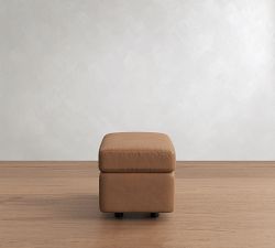 Charlotte Leather Ottoman (27")