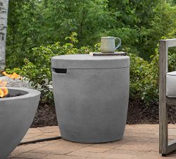 Nerissa Concrete Round Propane Tank Storage Cover (19")