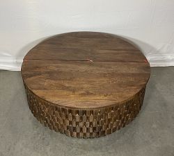 Open Box: Beirut Round Storage Coffee Table (40") - Bark Brown