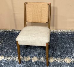 Open Box: Eaton Upholstered Dining Chair - Alcala Wheat, Double Twisted Paper Cord, Tan Oak