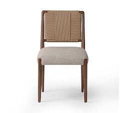 Open Box: Eaton Upholstered Dining Chair - Alcala Wheat, Double Twisted Paper Cord, Tan Oak