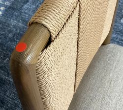Open Box: Eaton Upholstered Dining Chair - Alcala Wheat, Double Twisted Paper Cord, Tan Oak