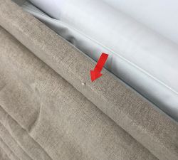Open Box: Emery Linen Cordless Roman Blackout Shade (26"W x 64"L) - Oatmeal