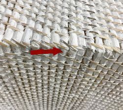 Open Box: Tava Handwoven Utility Basket, XL (26.5"W x 10"H) - Whitewash