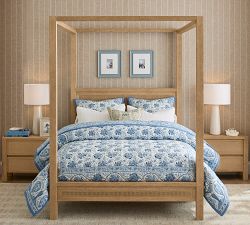 Alina Floral Print With Jute Trim Pillow Cover