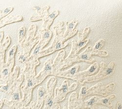Coral Isle Embroidered Pillow Cover