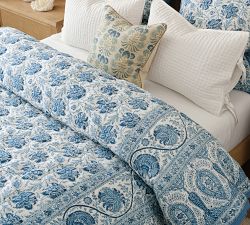 Alina Floral Print With Jute Trim Pillow Cover