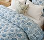 Alina Floral Print With Jute Trim Pillow Cover