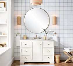 Andre Rattan Round Flush Mount (15")