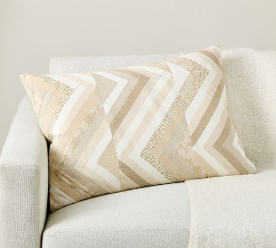 Seaview Pieced Lumbar Pillow Cover