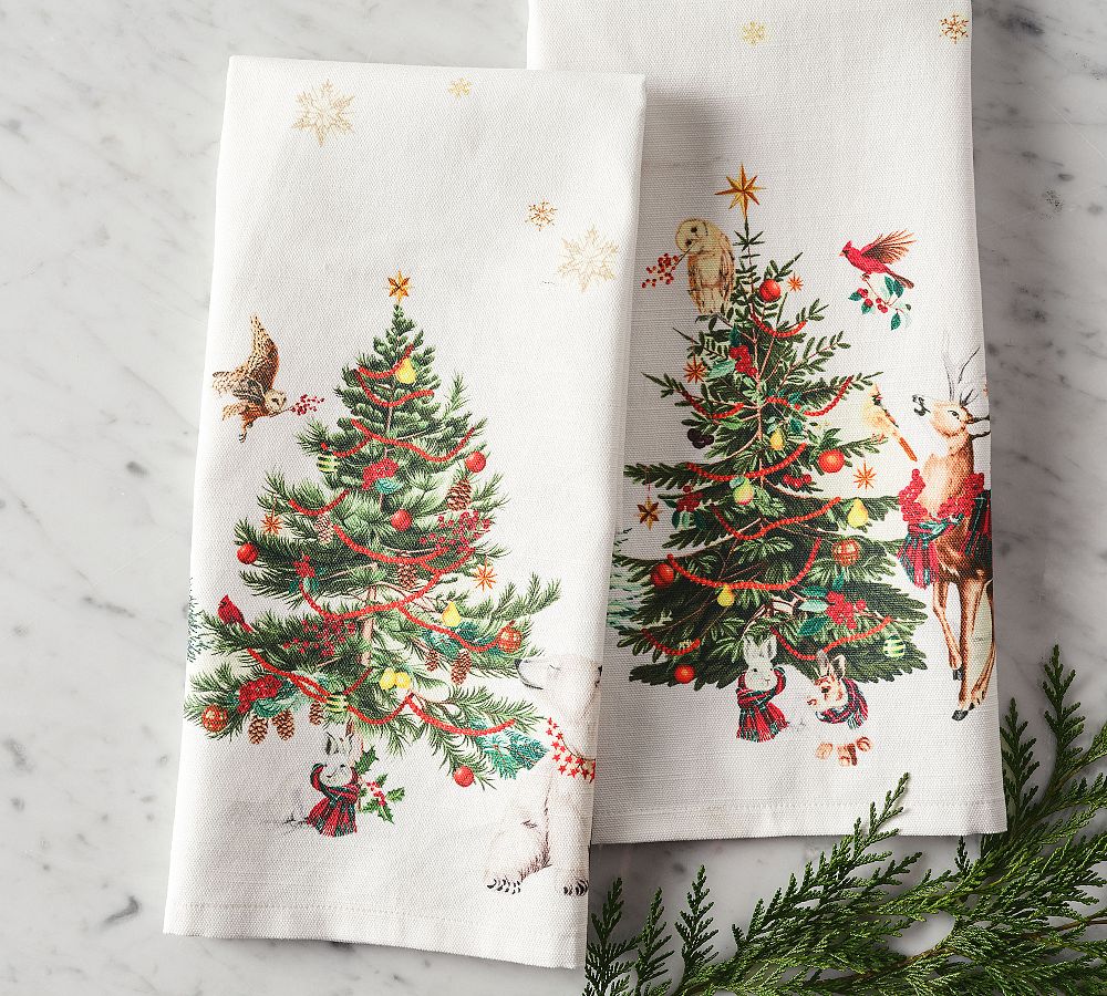 Winter Enchanted Forest Hand Towels - Set of 2 thumbnail 3