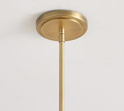 Powell Leather &amp; Linen Drum Pendant (24")