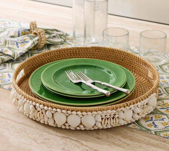 Tava Shell Handwoven Serving tray