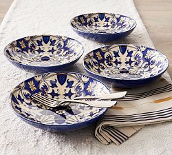 Pottery Barn ポルトガル製 ボウル Lisbon Stoneware Cereal Bowls - Set of 4 | Pottery Barn