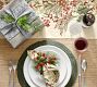 Holly Berry Embroidered Cotton/Linen Table Runner