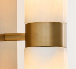 Frances Alabaster Double Tube Sconce (22")