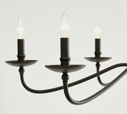 Lucca Iron Round 2-Tier Chandelier (48")
