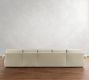 Pearce Roll Arm 4-Piece Double Chaise Sectional (166")