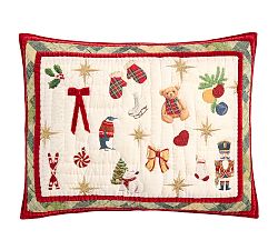 Open Box: Deck the Halls Christmas Tree Reversible Quilted Sham, Standard - Multi