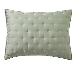 Open Box: TENCEL™ Tufted Quilted Shams, Standard, Set of 3 - Eucalyptus