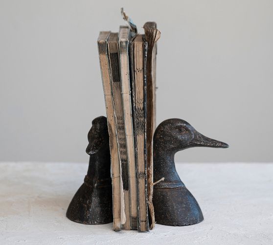 Cast Iron Duck Bookends - Set of 2