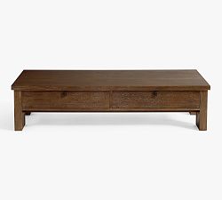 Open Box: Modern Farmhouse Rectangular Coffee Table (64") - Tahoe Brown