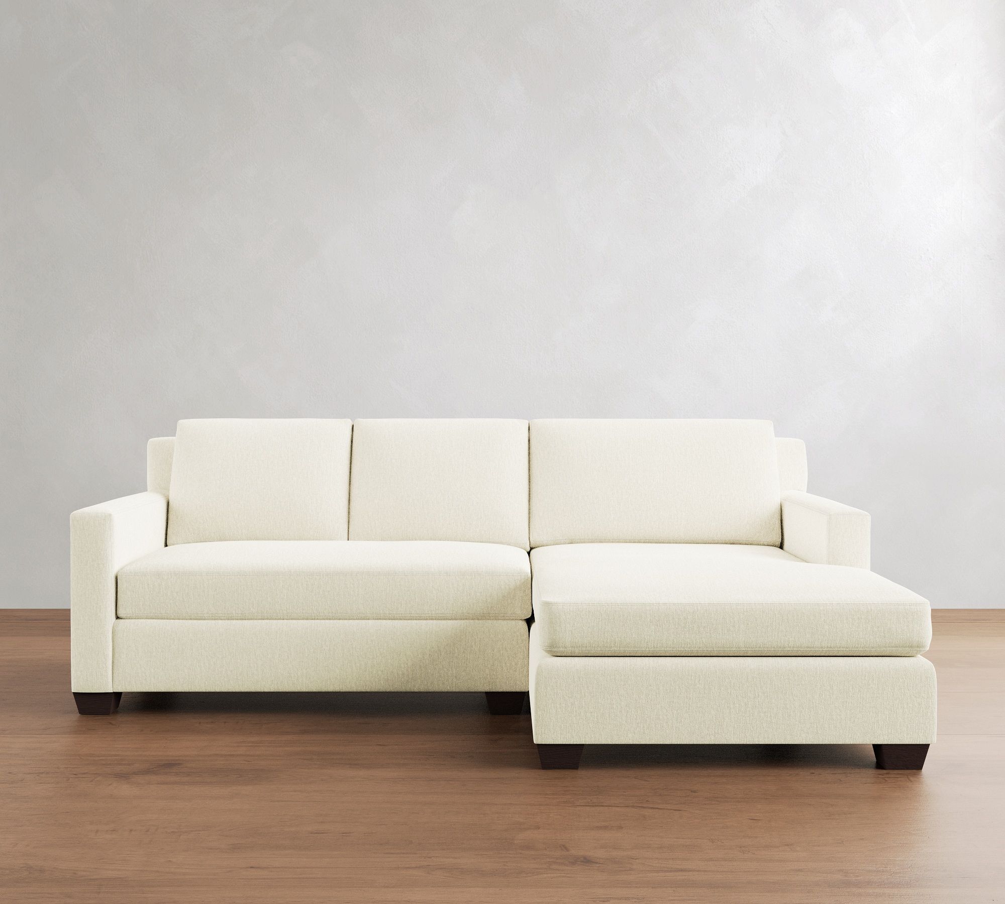 York Square Arm Chaise Sectional (84"–114")