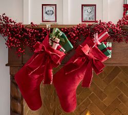 Classic Velvet Bow Stockings
