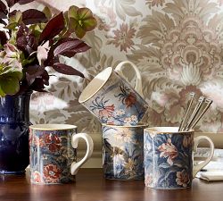 Kravet Stoneware Folly Scenic Stoneware Mugs - Set of 4