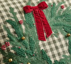 Gingham Check Wreath Pillow Cover
