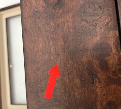 Open Box: Burlwood Jewelry Armoire (12.5"W x 6.25"H) - Dark Burlwood