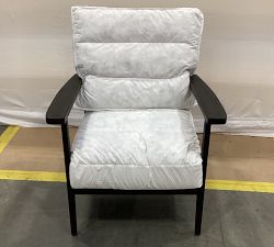 Open Box: Cody Chair - Performance Textured Chenille White, Drifted Black