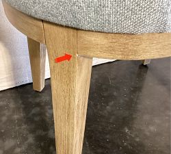 Open Box: Layton Upholstered Dining Chair - Performance Heathered Basketweave Chambray, Seadrift