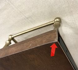 Open Box: Summerville Reversible Rail Ledge (60") - Tuscan Brown, Antique Bronze and Brass
