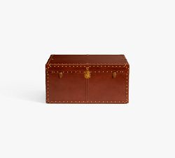 Leather Trunk Coffee Table (36")