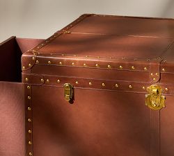 Leather Trunk Coffee Table (36")