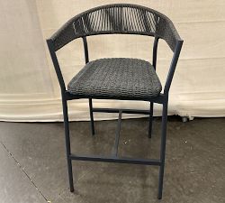 Open Box: Elmore Metal &amp; Rope Outdoor Barstool (30") - Charcoal