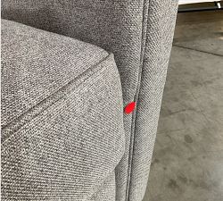 Open Box: Irving Roll Arm Swivel Glider Manual Recliner without Nailheads - Performance Heathered Basketweave Platinum