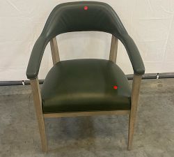Open Box: Windom Leather Dining Chair - Vintage Hunter, Gray Wash Legs
